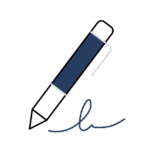 illustration of a pen writing